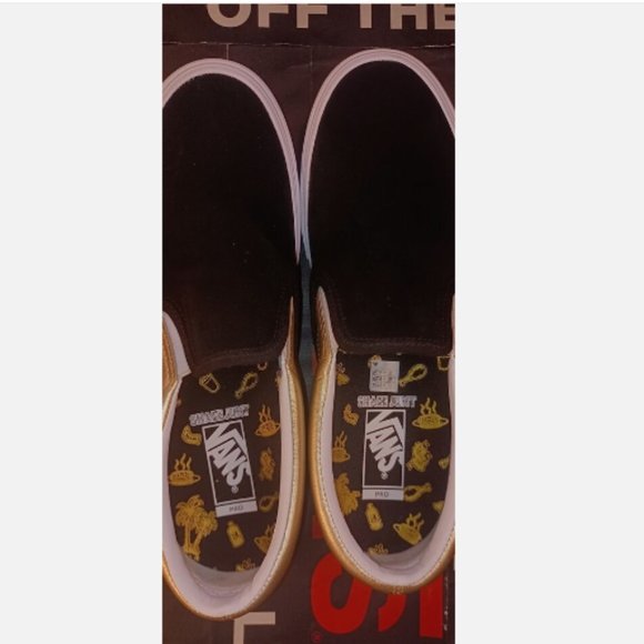 VANS Shake Junt Slip On Pro Shoes Black / Gold Men\'s 7.5/Women\'s 9 VN0A347V13L main image 12